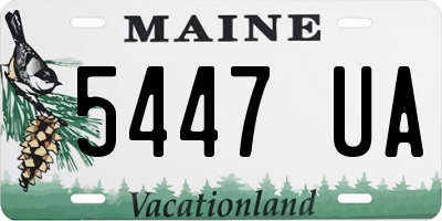 ME license plate 5447UA