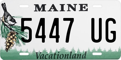 ME license plate 5447UG