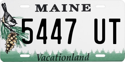 ME license plate 5447UT
