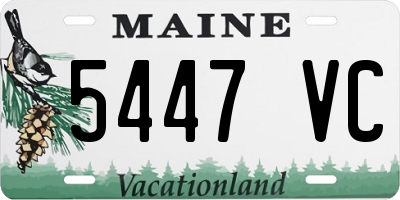 ME license plate 5447VC