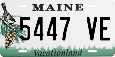ME license plate 5447VE