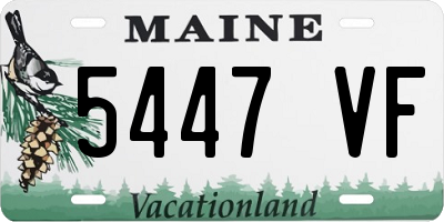 ME license plate 5447VF