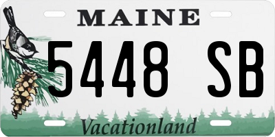 ME license plate 5448SB