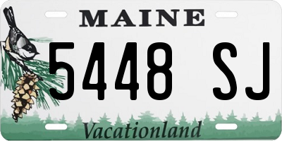 ME license plate 5448SJ