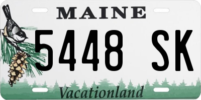 ME license plate 5448SK
