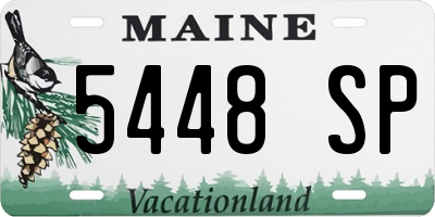 ME license plate 5448SP