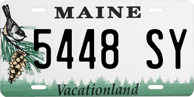 ME license plate 5448SY