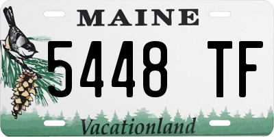 ME license plate 5448TF