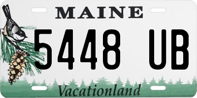 ME license plate 5448UB