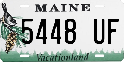 ME license plate 5448UF