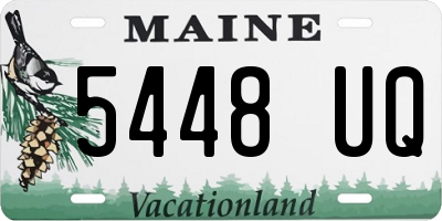 ME license plate 5448UQ