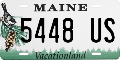 ME license plate 5448US
