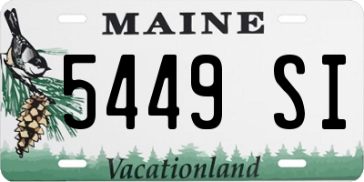 ME license plate 5449SI