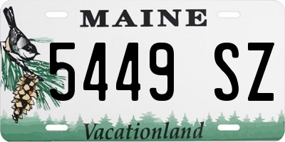 ME license plate 5449SZ
