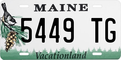 ME license plate 5449TG