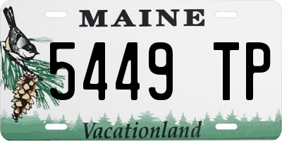 ME license plate 5449TP