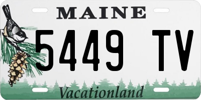 ME license plate 5449TV
