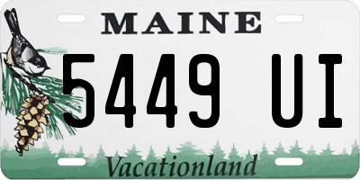 ME license plate 5449UI