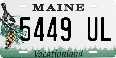 ME license plate 5449UL