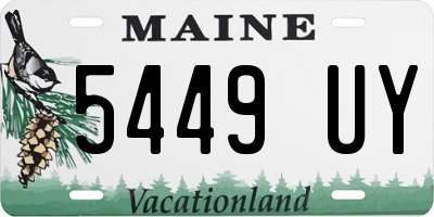 ME license plate 5449UY