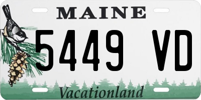 ME license plate 5449VD