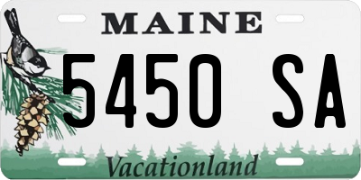 ME license plate 5450SA