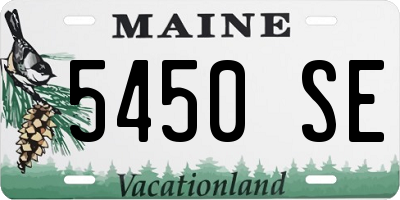 ME license plate 5450SE