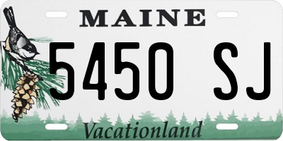 ME license plate 5450SJ