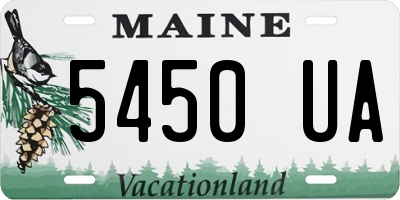 ME license plate 5450UA