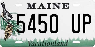 ME license plate 5450UP