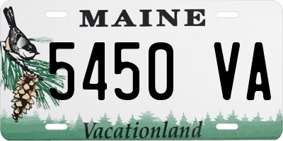 ME license plate 5450VA