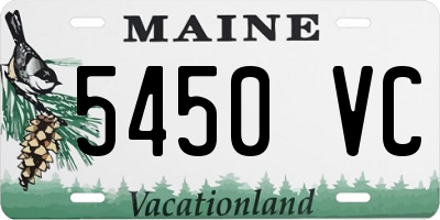 ME license plate 5450VC