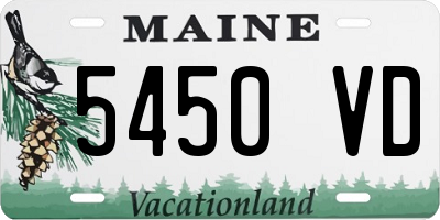 ME license plate 5450VD