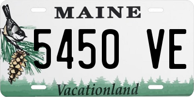 ME license plate 5450VE
