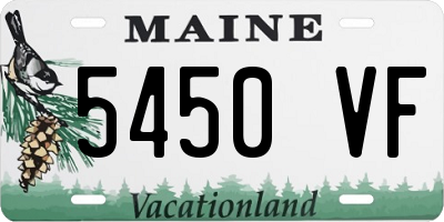 ME license plate 5450VF