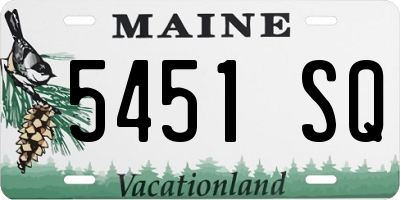 ME license plate 5451SQ