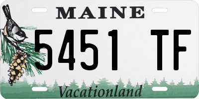 ME license plate 5451TF
