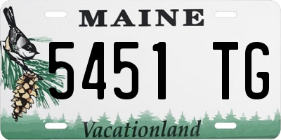 ME license plate 5451TG