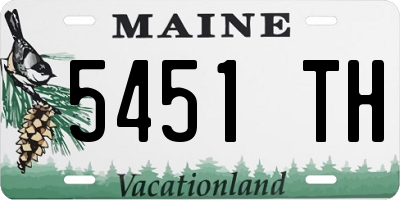 ME license plate 5451TH