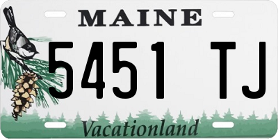 ME license plate 5451TJ