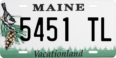 ME license plate 5451TL