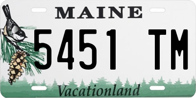ME license plate 5451TM