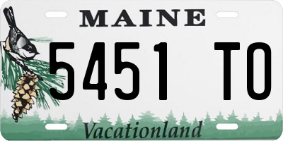 ME license plate 5451TO