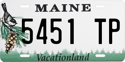 ME license plate 5451TP