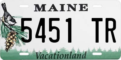 ME license plate 5451TR