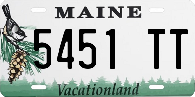 ME license plate 5451TT