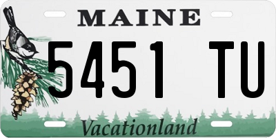 ME license plate 5451TU