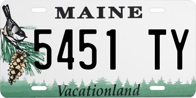 ME license plate 5451TY
