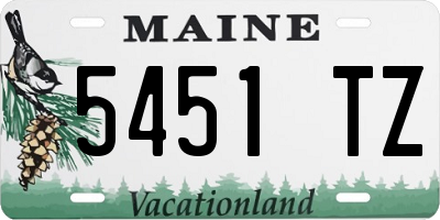 ME license plate 5451TZ