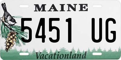 ME license plate 5451UG
